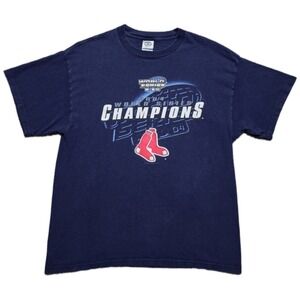 Vintage Boston Red‎ Sox 2004 World Seres Champs T Shirt Size L